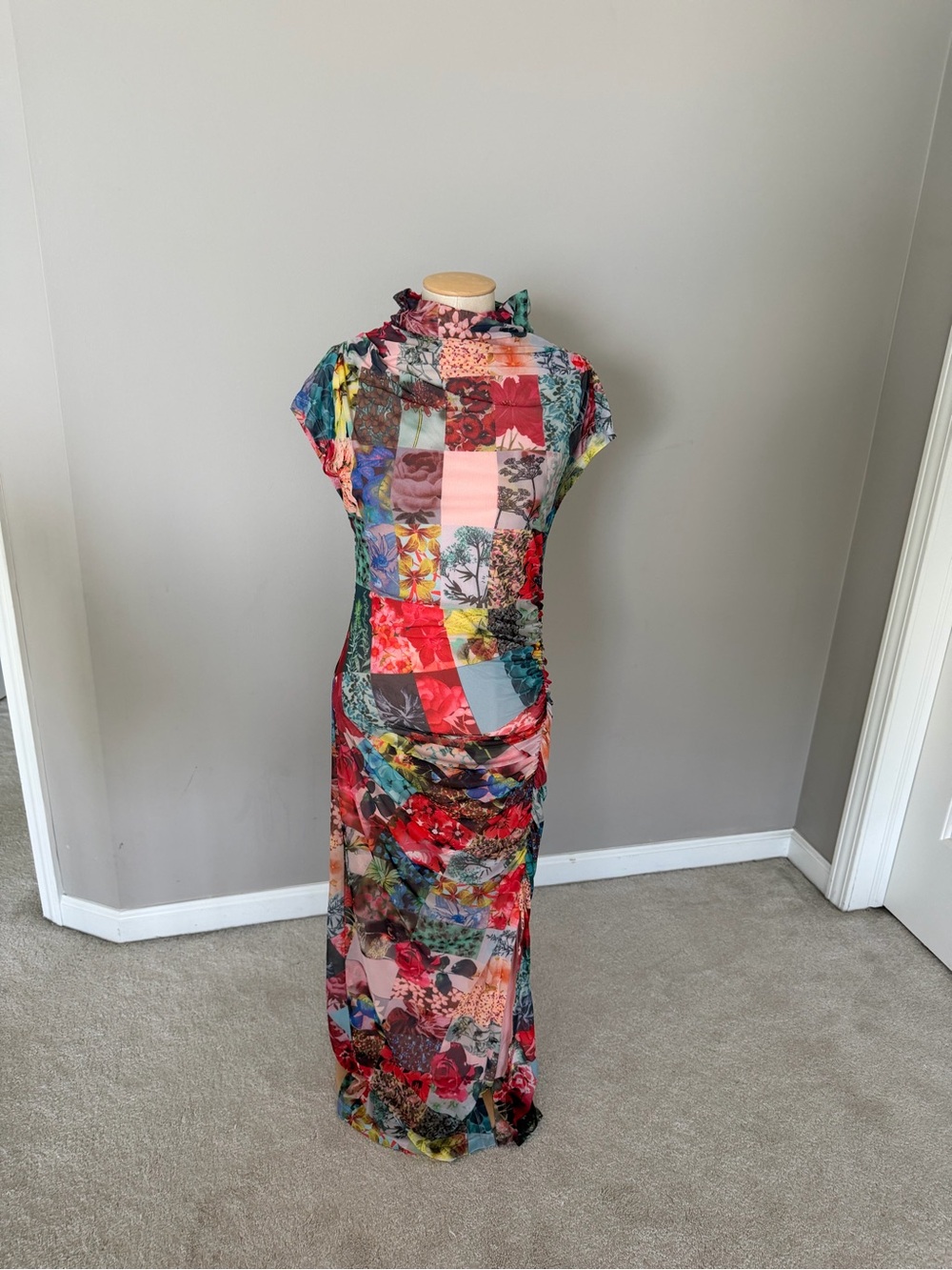 Anthropologie Multicolor Patchwork Floral Maxi Dress - Women